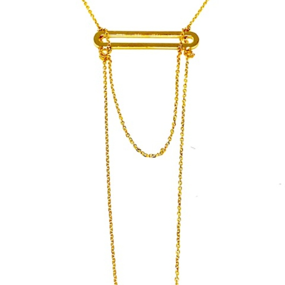 14K Fancy Layered Necklace 18''